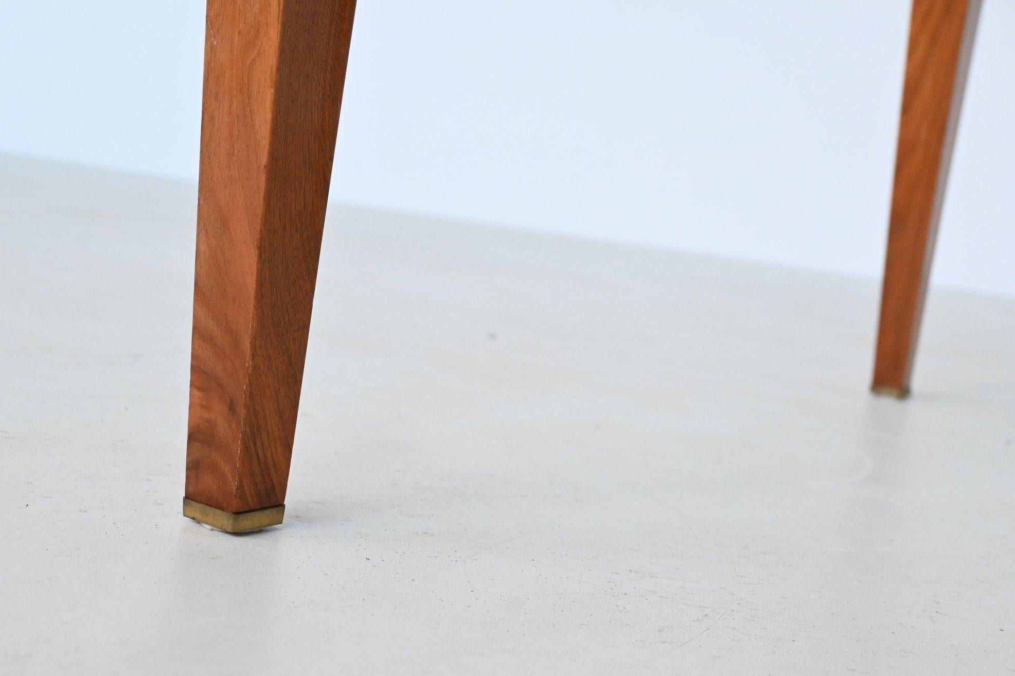 Peter Ghyczy mesa de centro cuadrada latón y cristal Países Bajos 1970 en venta 4