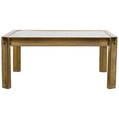 Peter Ghyczy T09 Brass and Glass Industrial Style Coffee Table