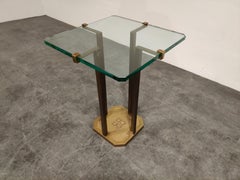 Peter Ghyczy T18 Glass and Brass Side Table