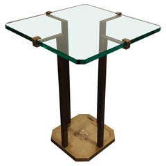 Peter Ghyczy T18 Glass and Brass Side Table