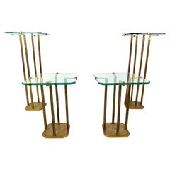 Peter Ghyczy T18 Glass and Brass Side Tables - set of 4  