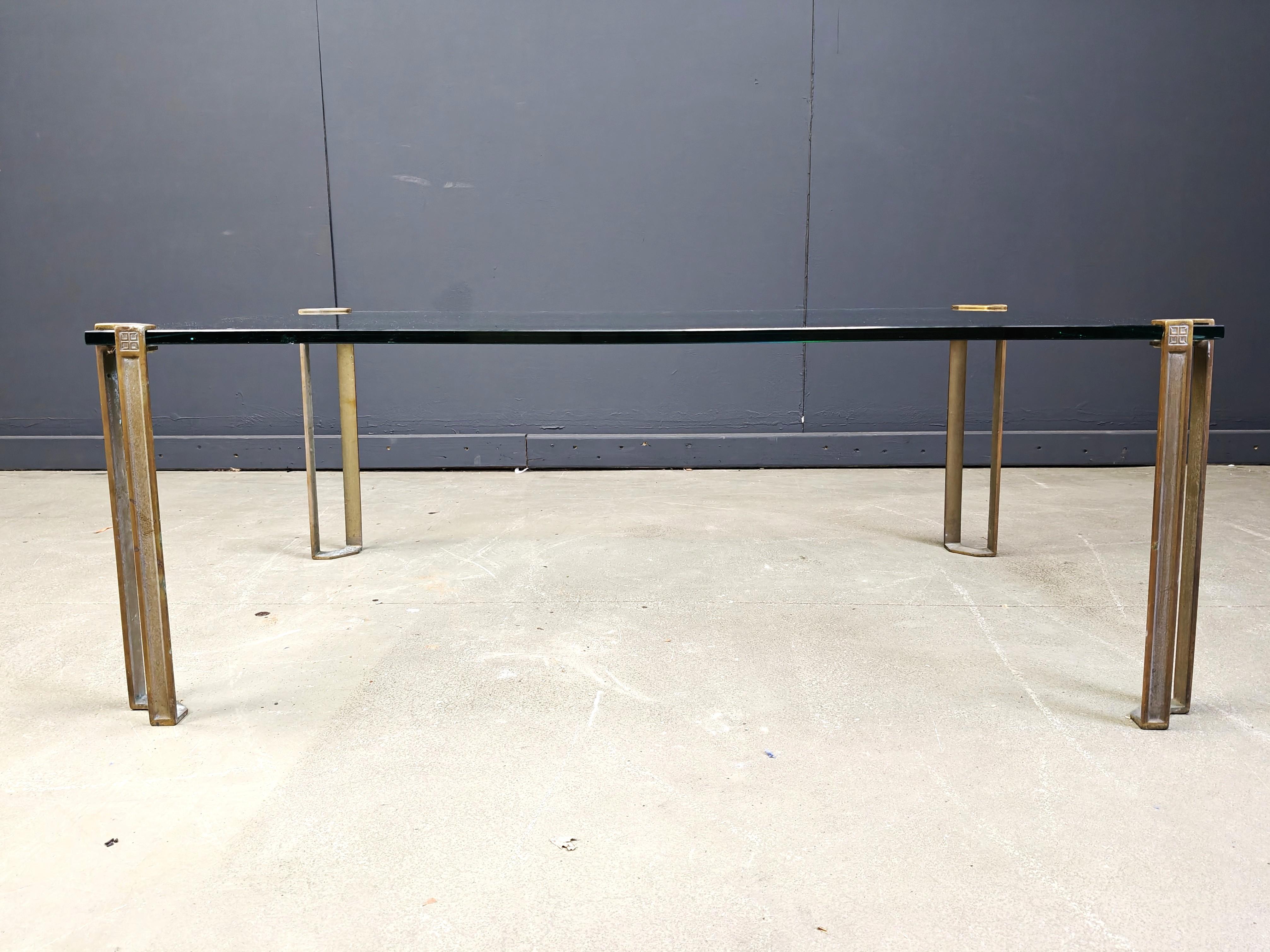 Peter Ghyczy T24 Pioneer Verre et laiton moulé rectangulaire Café en vente 3