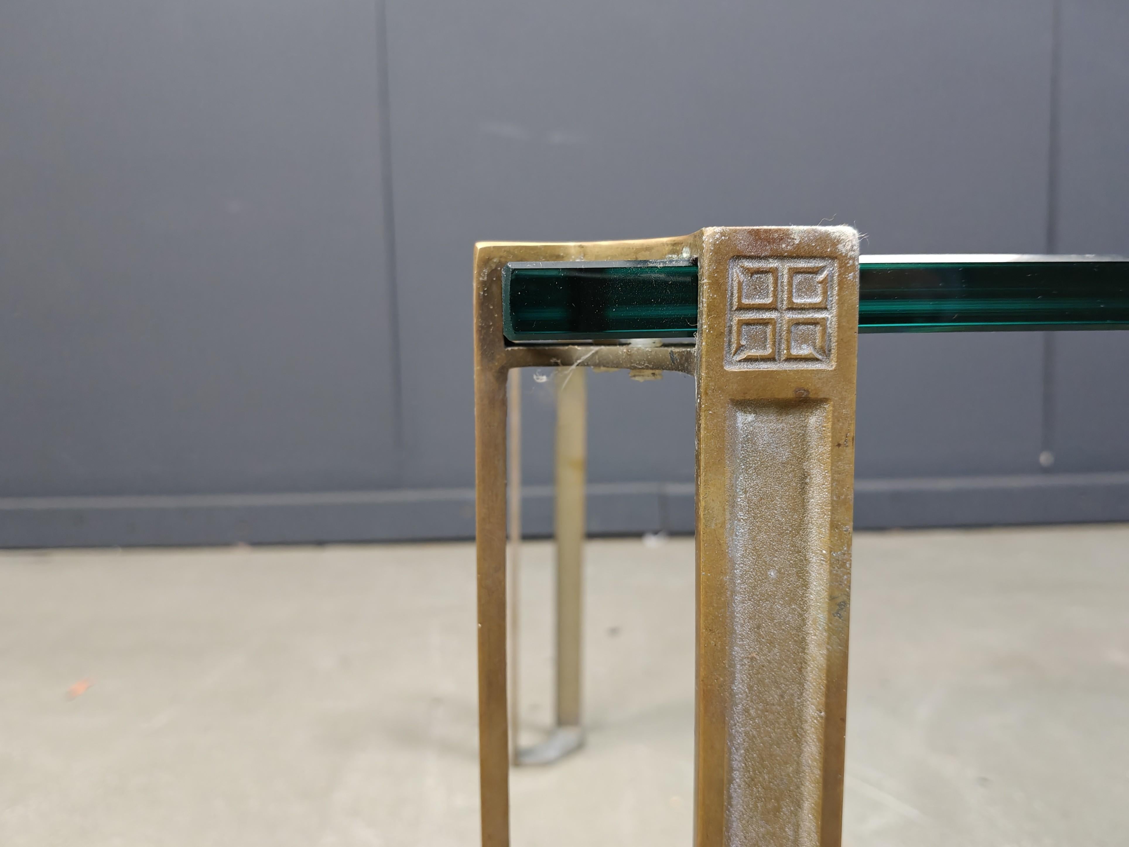 Néerlandais Peter Ghyczy T24 Pioneer Verre et laiton moulé rectangulaire Café en vente