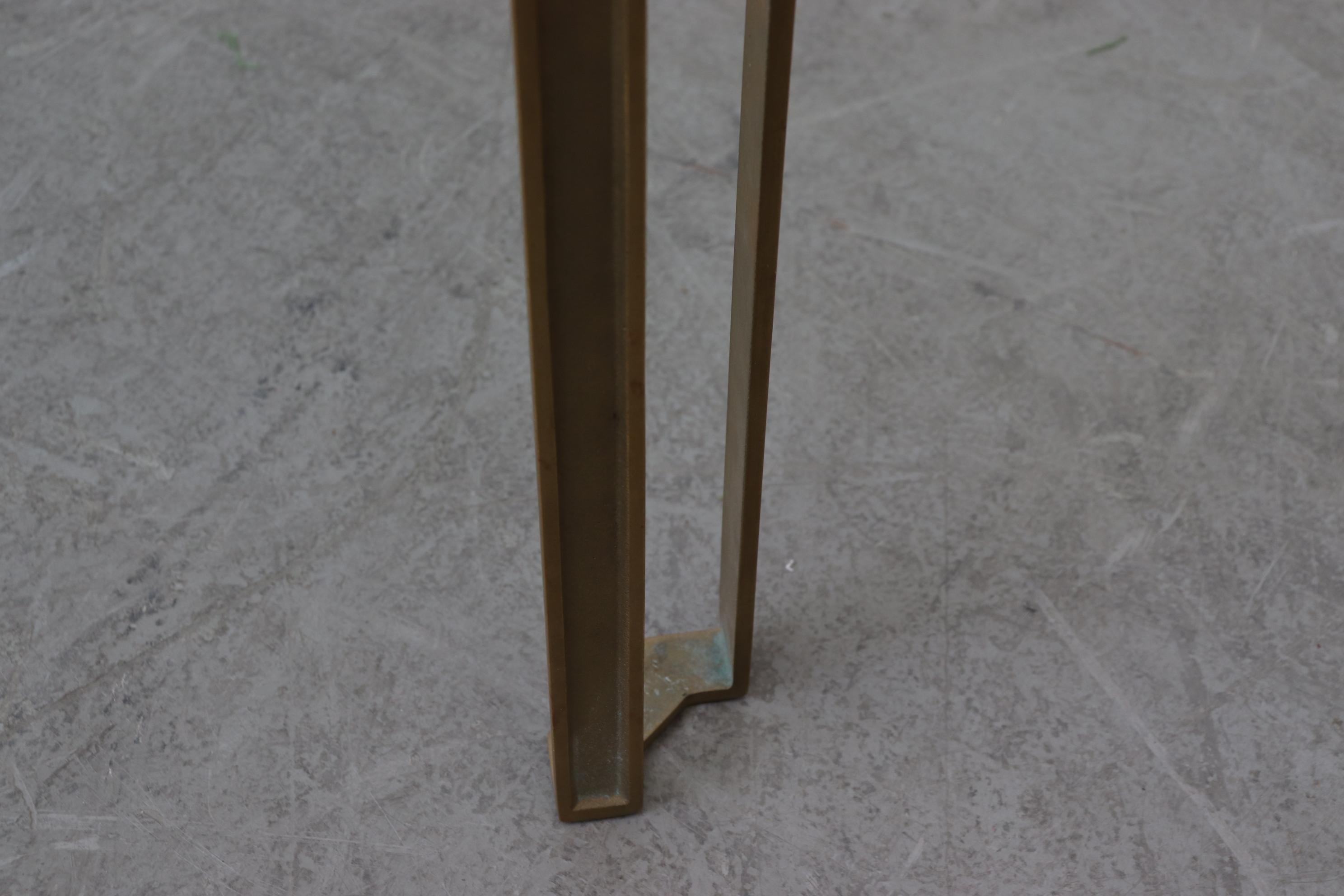 Peter Ghyczy T24D Brass and Glass Single Tier Coffee Table 3