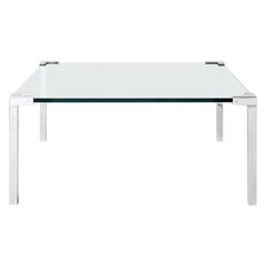 Peter Ghyczy Table Pioneer 'T55' Aluminium / Steel / Clear Glass