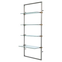 Peter Ghyczy wall unit glass and brass The Netherlands 1980