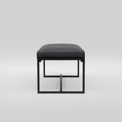 Peter Ghyzcy Bench Urban Grace GB03 Charcoal Frame and Details Leather Look