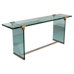 Mesa auxiliar Peter Ghyzcy Modelo T30 cristal macizo 1960