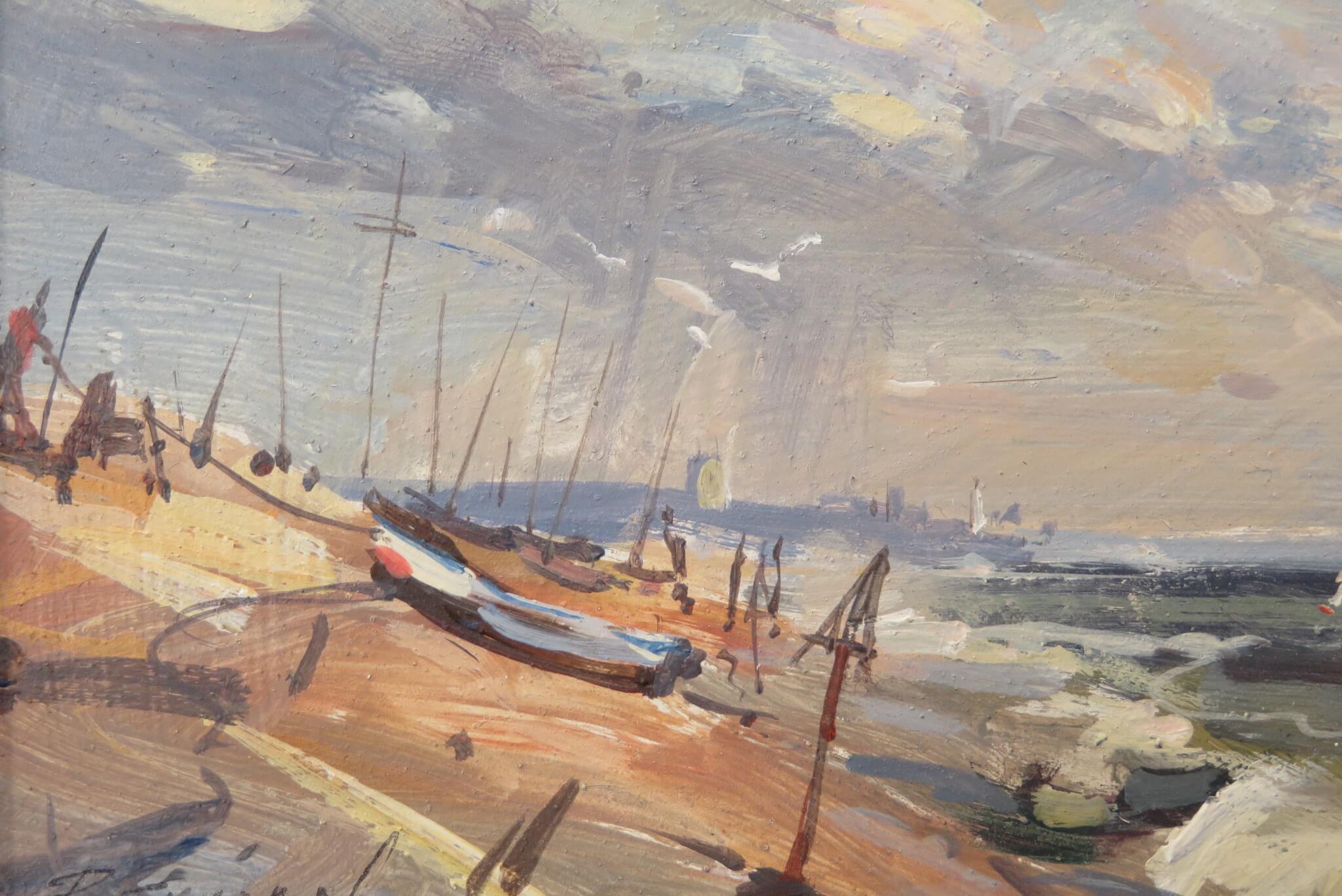 Piccolo dipinto ad olio impressionista di Marin della fine del XX secolo Aldeburgh Suffolk in vendita 1