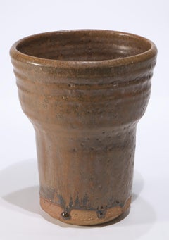 Peter Giopulos Brown Vase, American Studio Art Pottery