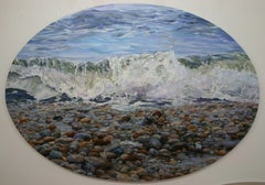 PEBBLE BEACH, Painting, Oil on Canvas