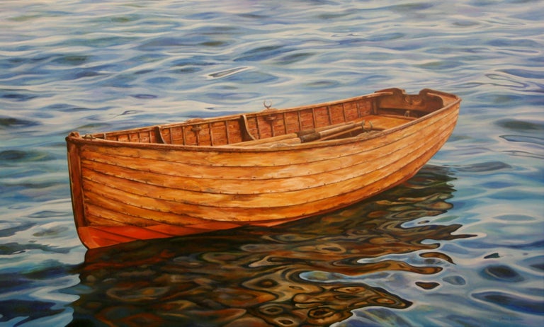 Peter Goodhall - THE BOAT THAT I ROW III, Painting, Oil on Canvas For Sale  at 1stDibs | row boat painting, harvey goodhall, wooden row boat
