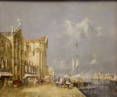 Peter Götz Pallmann, Venice, Italy, Busy harbor view with coffee Visitors