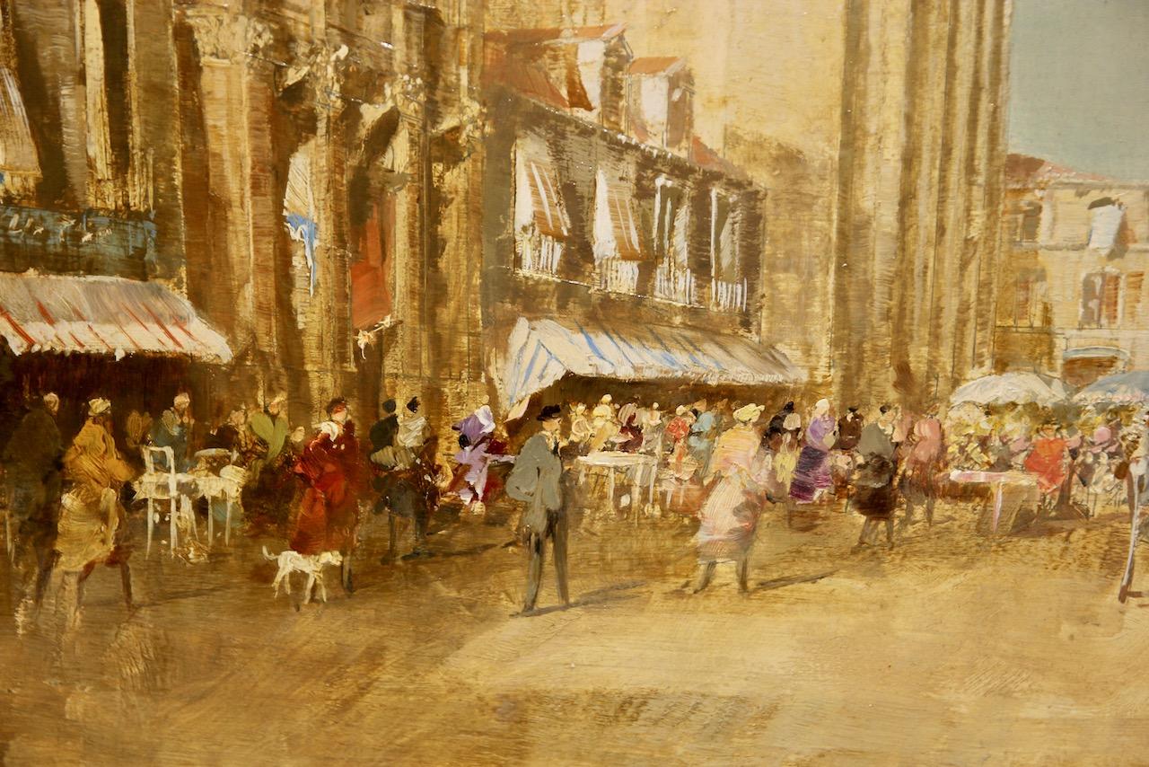 Peter Götz Pallmann, Venice, Italy, Busy harbor view with coffee Visitors For Sale 3