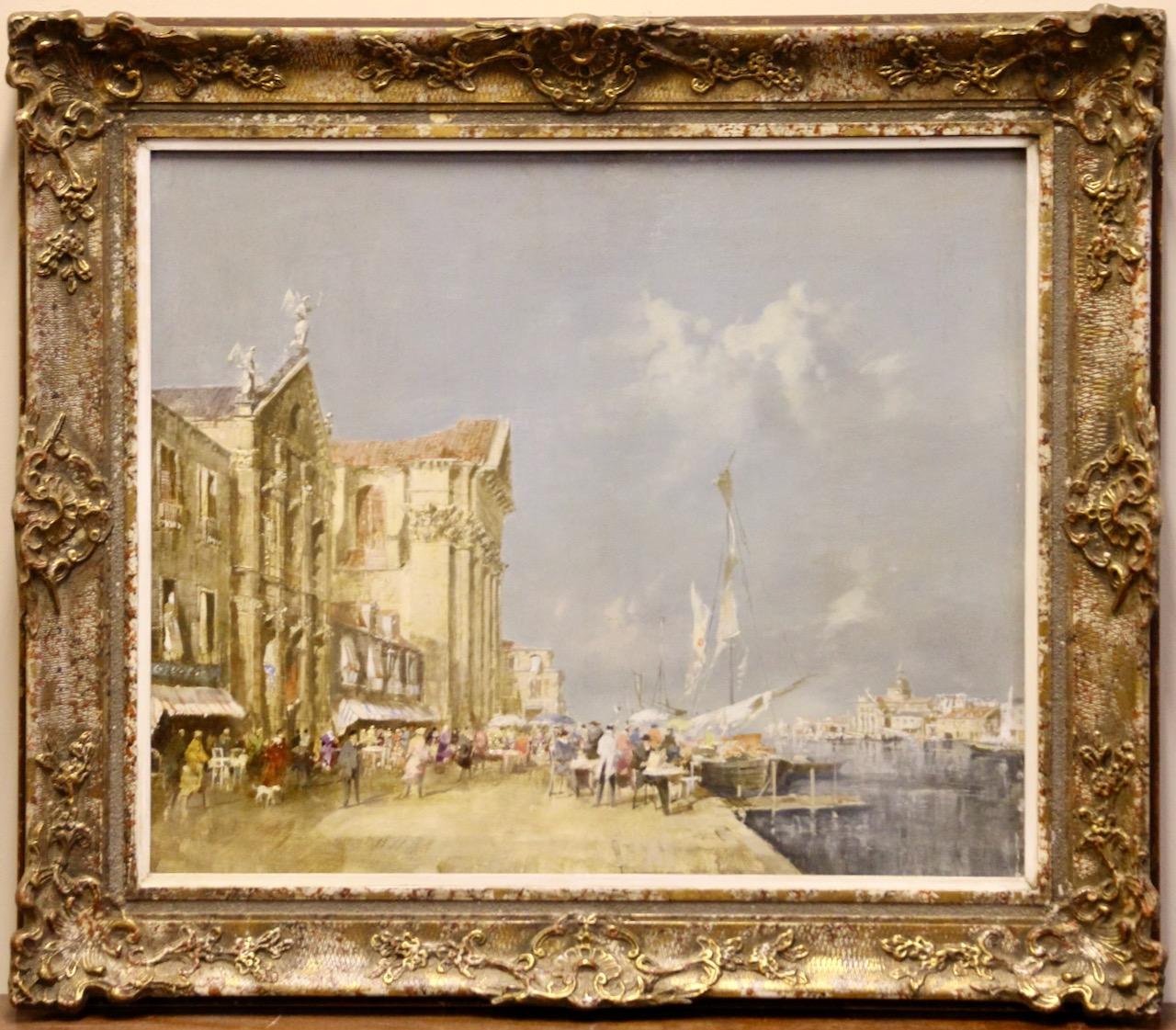 Peter Götz Pallmann, Venice, Busy harbor view with coffee Visitors

Dimensions without frame 50 x 60 cm
Dimensions with frame 67 x 77 cm