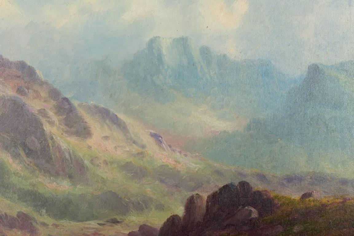 Peter Graham (1836-1921).  Öl auf Leinwand. Schottische Highlands. 1880er-Jahre im Angebot 1