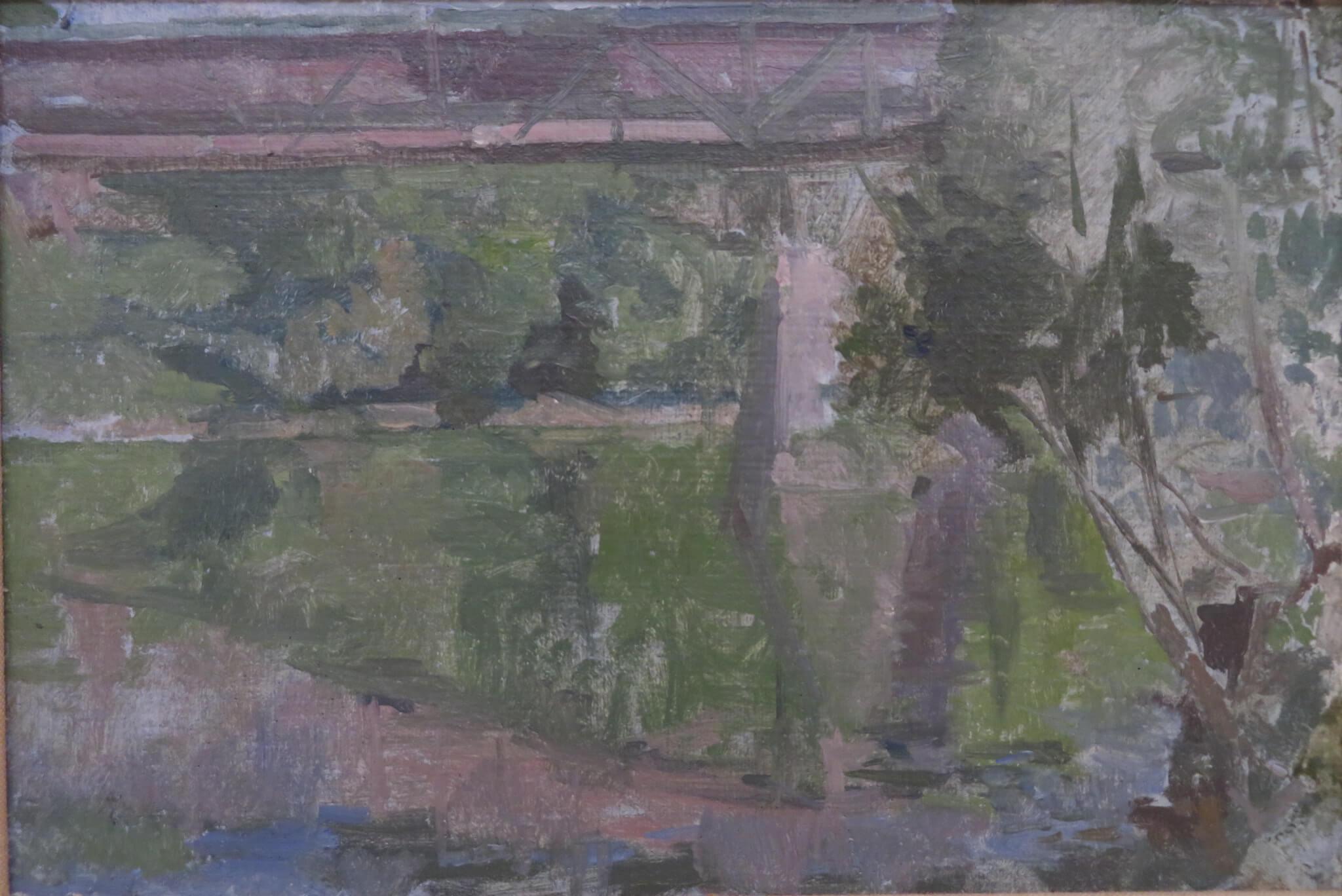Peter Greenham RA (1909-1992) Pittura ad olio post impressionista britannica FRANCIA 2