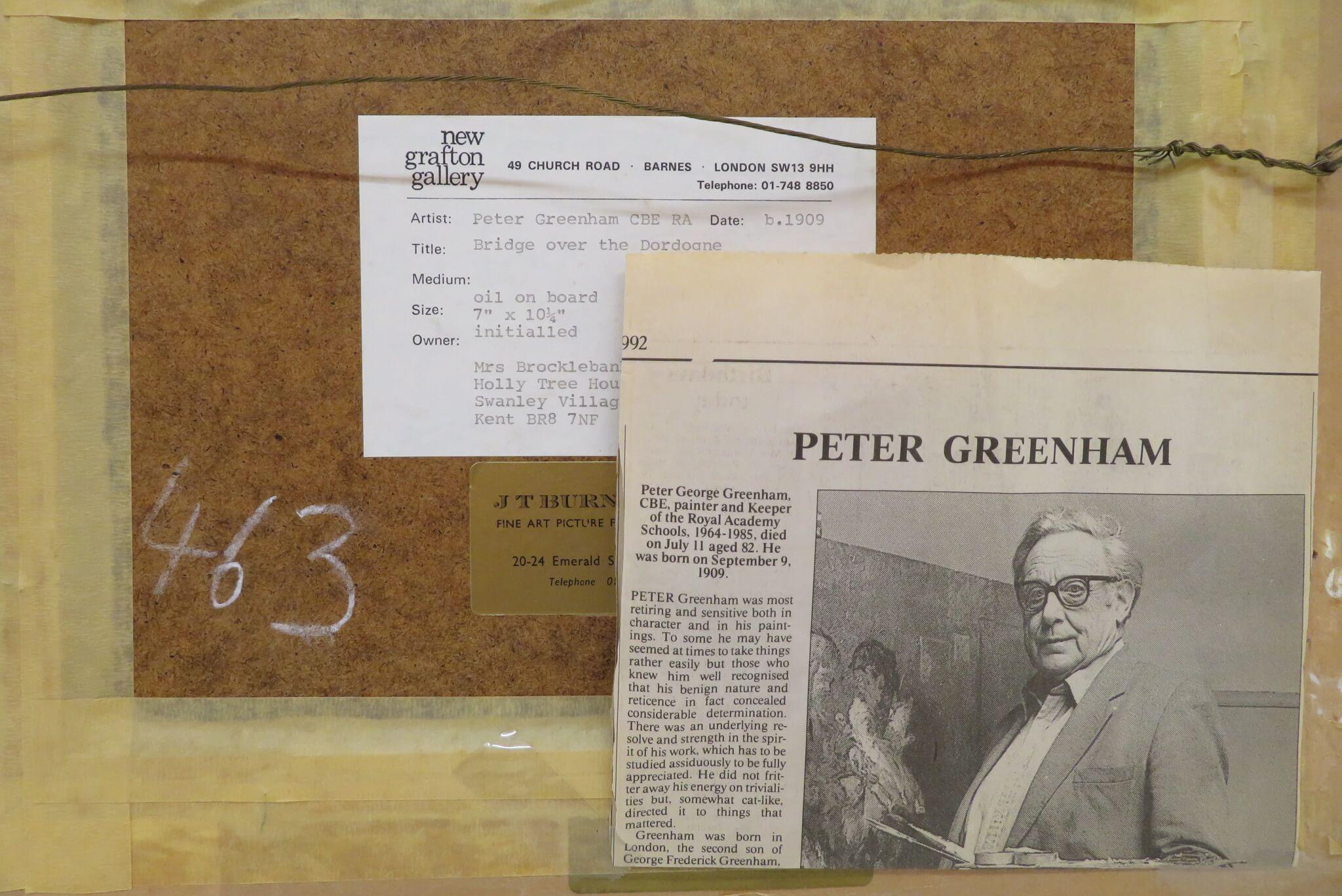 Peter Greenham RA (1909-1992) Pittura ad olio post impressionista britannica FRANCIA 4
