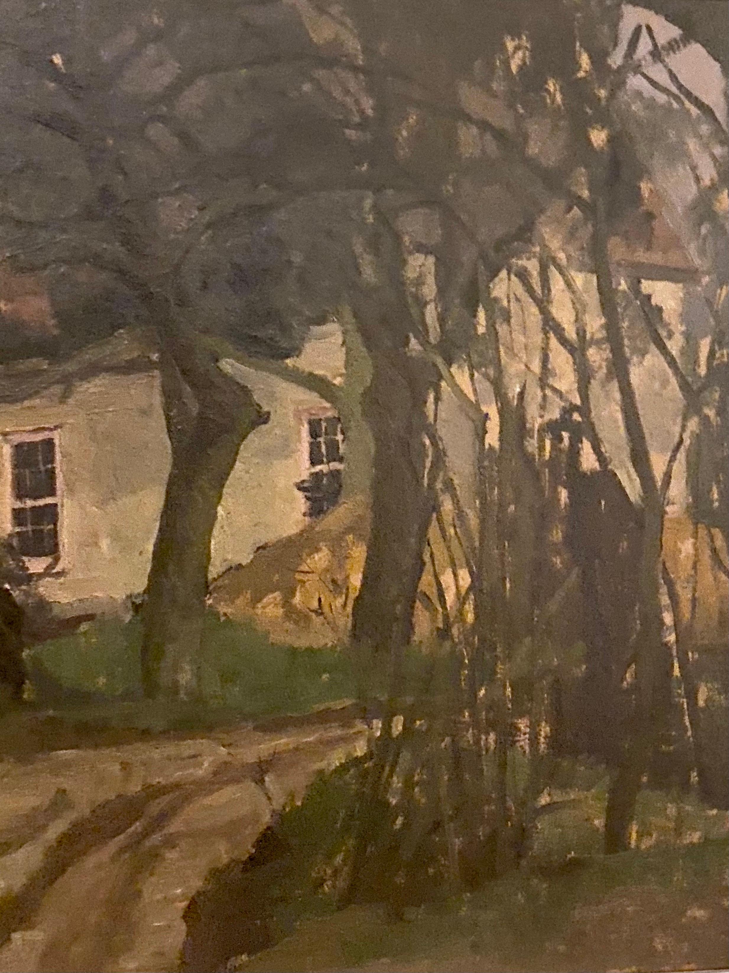 Peter Greenham 'British' La casa nel bosco, Olio su tavola In condizioni buone in vendita a London, GB