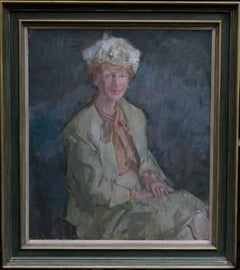 Lady Priscilla Burton - British art 20thC Impressionist portrait oil painting