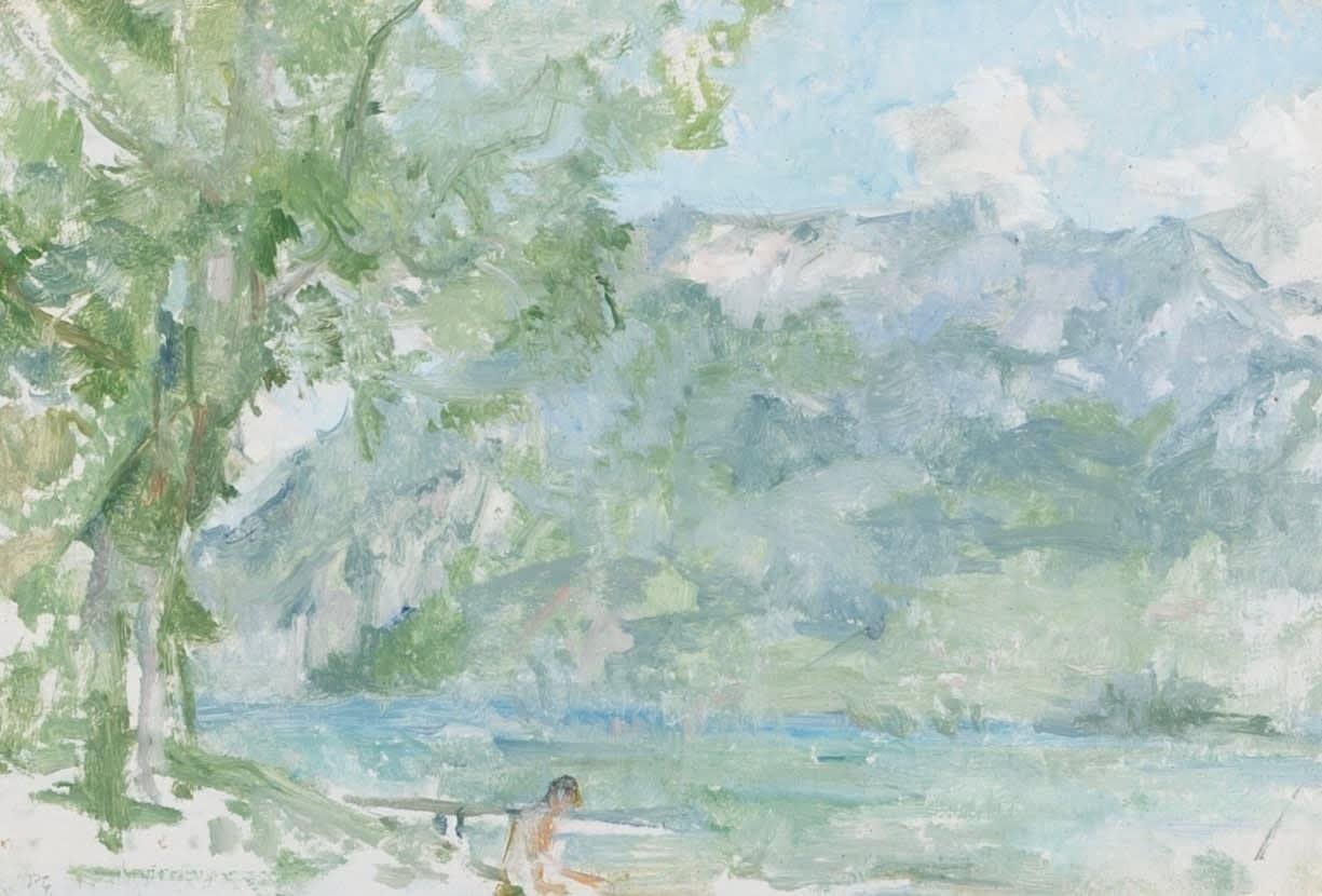 Lago di Annecy, dipinto a olio su tavola di Peter Greenham 1909-1992

Informazioni aggiuntive:
Mezzo: Olio su tavola
18 x 27 cm
7 1/8 x 10 5/8 in
Firmato con le iniziali

Provenienza
Jonleigh Gallery, Surrey

Peter Greenham è stato un illustre