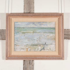 Mundesley Beach, Norfolk, Oil on Board Painting by Peter Greenham
