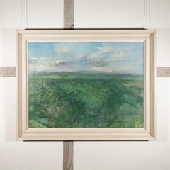 View from the Road Between Cambo and Hexham - 20th C Landscape Oil Painting