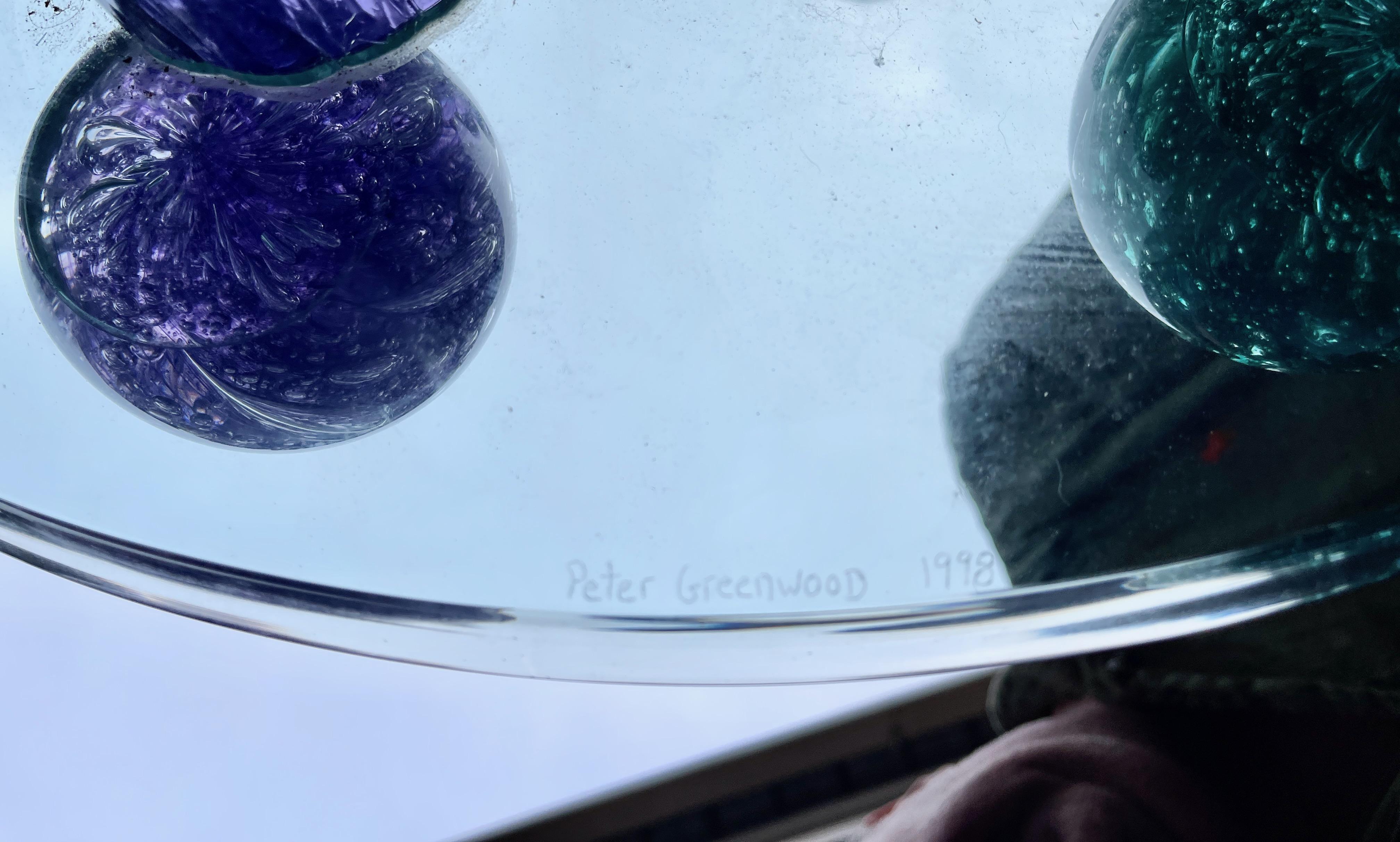 Peter Greenwood Ovaler Esstisch aus Kunstglas im Angebot 1
