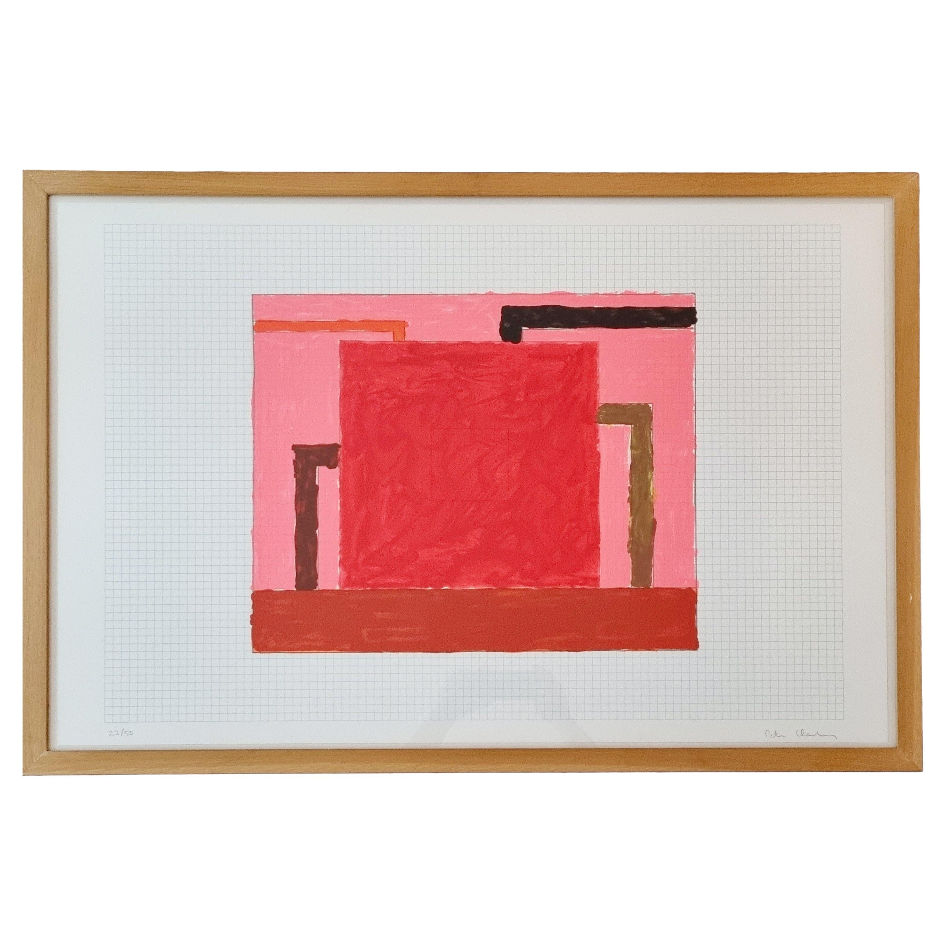 Peter Halley, Core, 1991, lithographie, encadrée