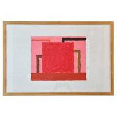 Used Peter Halley, Core, 1991, Lithograph, Framed