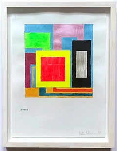 Abstract Geometric Drawings and Watercolor Paintings