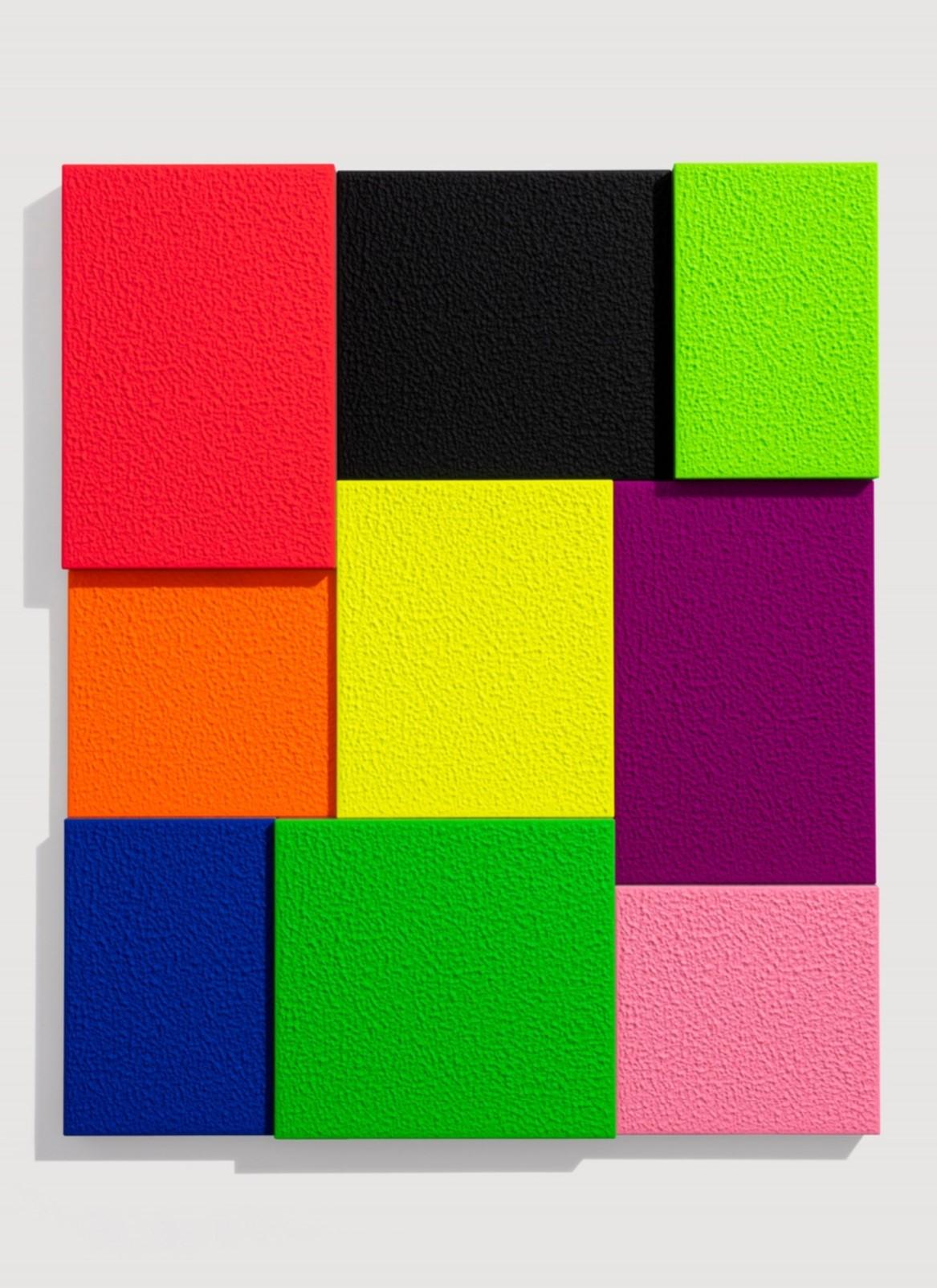 Color, Red, Blue - Nine Times (Set of 3) by Peter Halley, 2023 For Sale 1