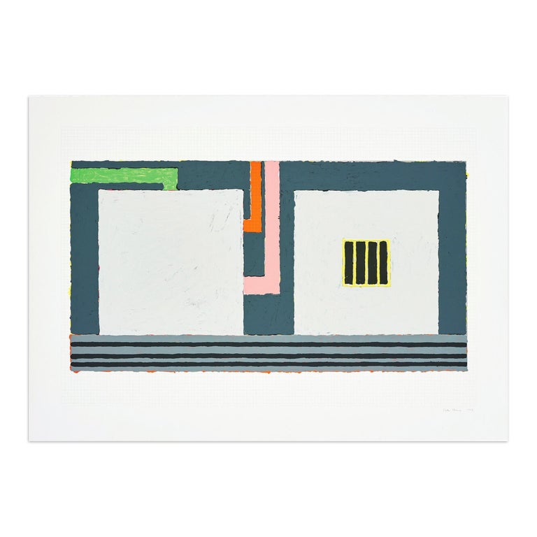 Elsewhere Silkscreen In Colors Abstract Art Minimalism Hard Edge Art