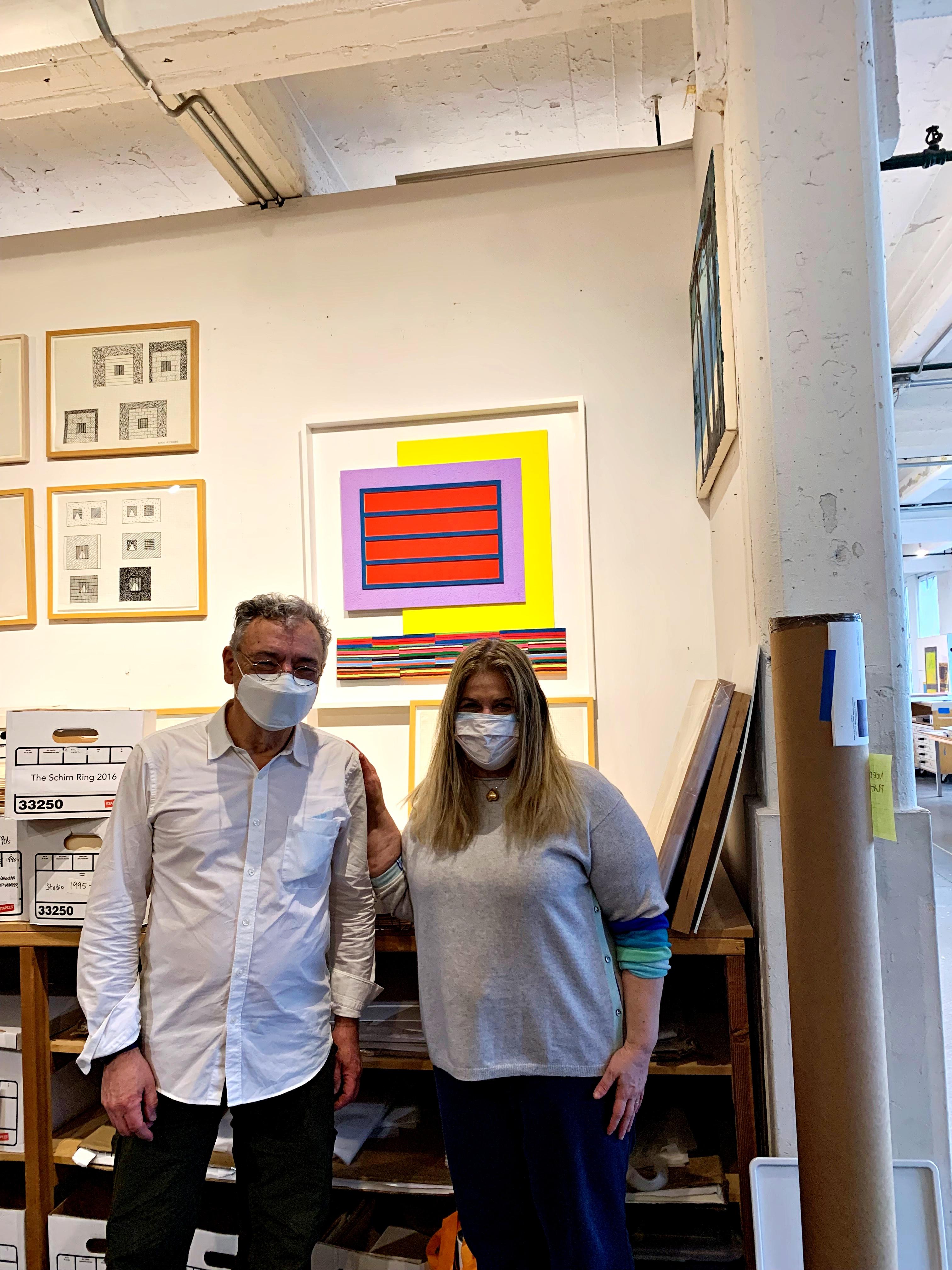 Galerie Bruno Bischofberger, Offset-Lithographie-Plakat, handsigniert von Peter Halley im Angebot 2