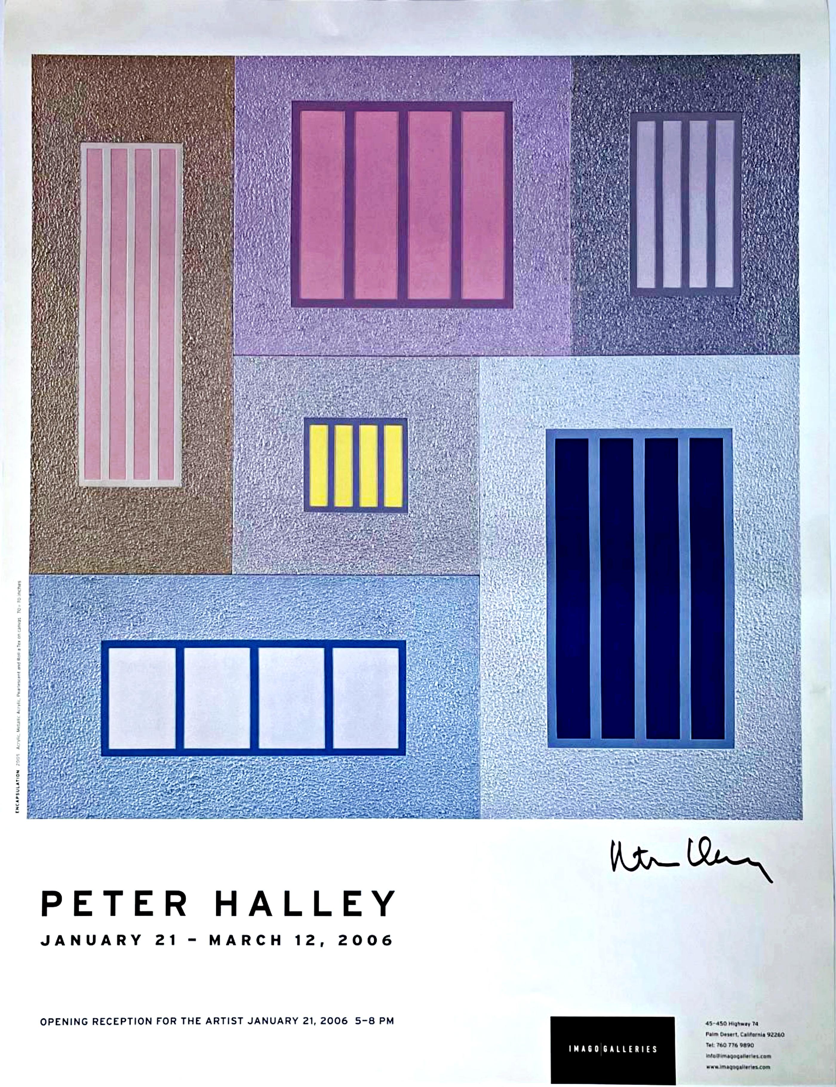 Poster della mostra Imago Galleries, Palm Desert, CA (firmato a mano da Peter Halley)