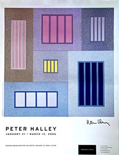 Poster della mostra Imago Galleries, Palm Desert, CA (firmato a mano da Peter Halley)