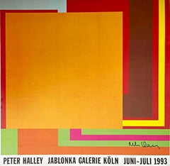 Jablonka Galerie exhibition poster, Köln (Hand Signed by Peter Halley)