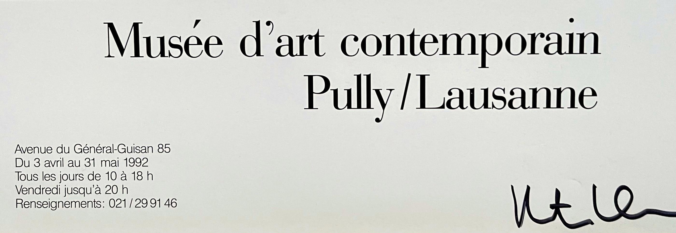 Musee d'Art Contemporain Pully/Lausanne poster (Hand Signed by Peter Halley) For Sale 1