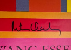 Museo de Folkwang, Essen, Alemania cartel raro (Firmado a mano por Peter Halley)