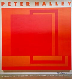 Peter Halley at Sonnabend Gallery, New York (Hand Signed by Peter Halley)