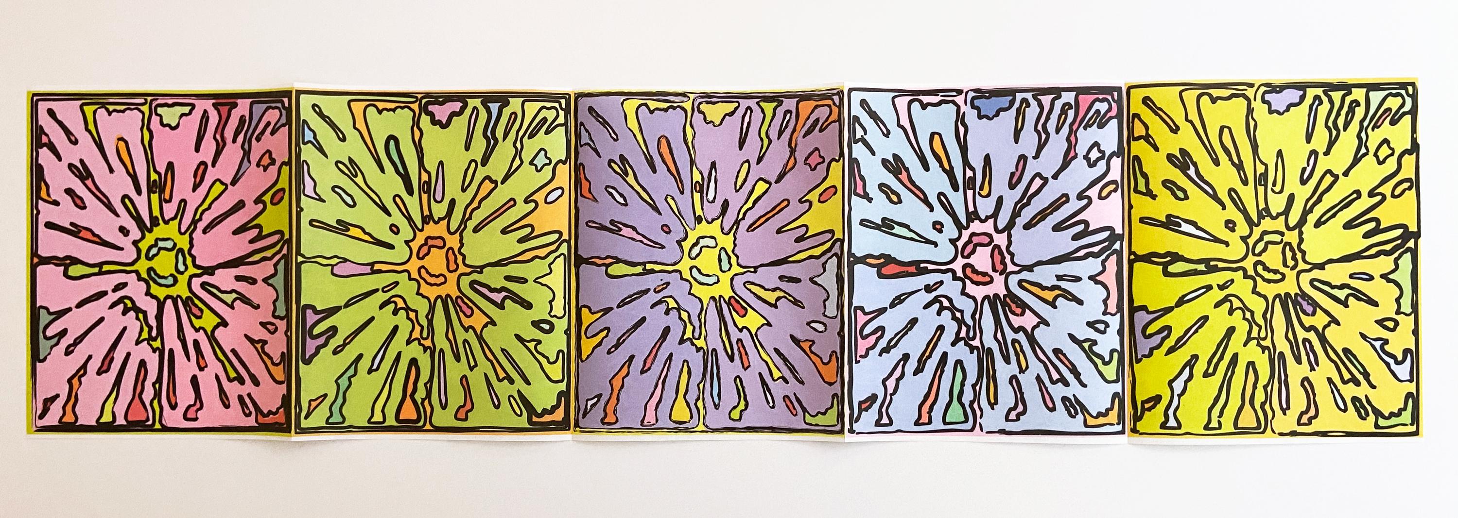 Peter Halley, Cartoon Explosion - Abstract Art, Minimalism, Signed Print For Sale 4