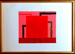 Peter Halley, CORE Astrazione geometrica Serigrafia e litografia firmate/incorniciate