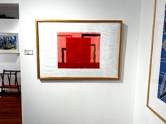 Peter Halley - CORE Geometrische Abstraktion Siebdruck, Lithographie Signiert/N Gerahmt