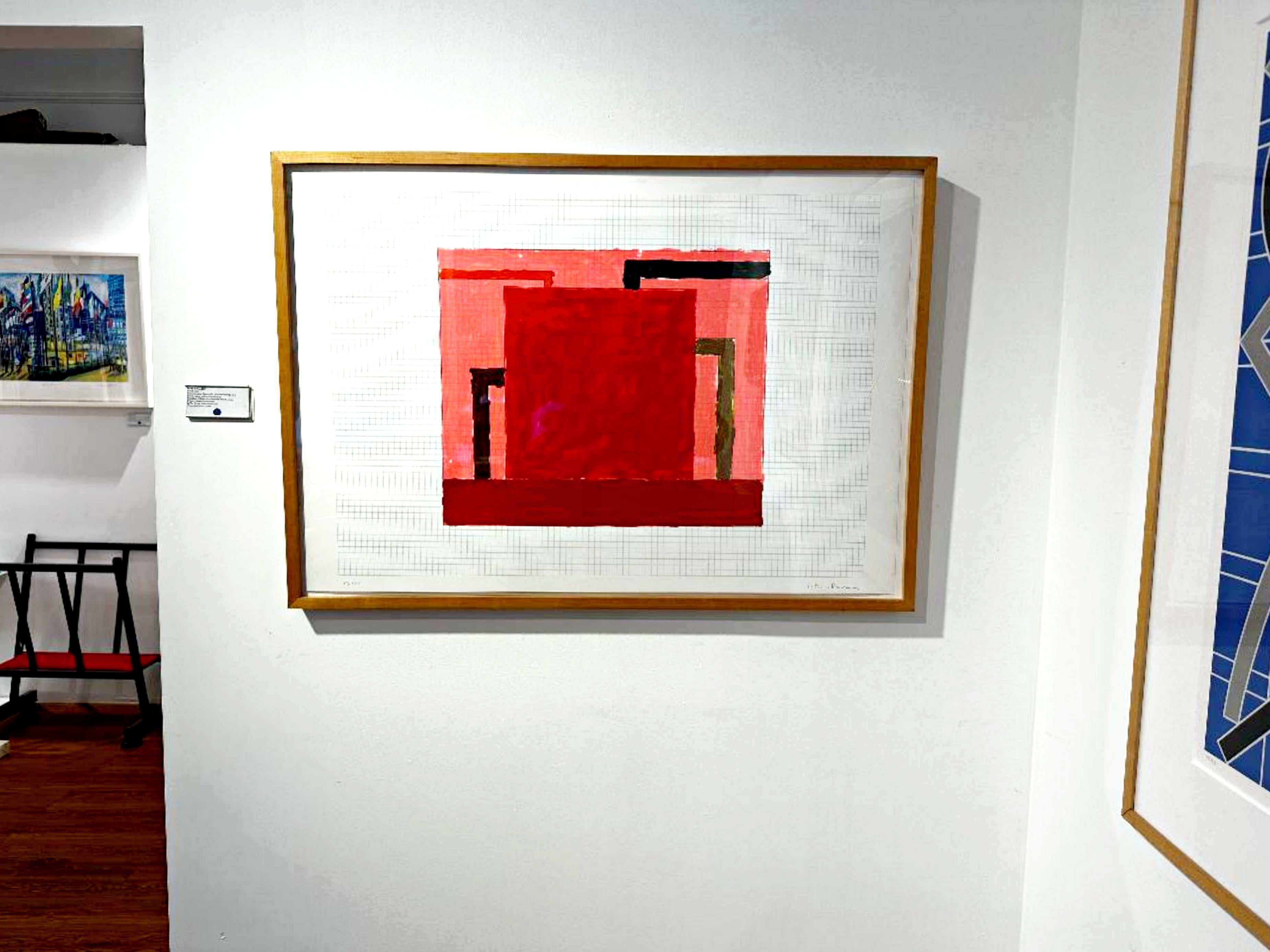 Peter Halley, CORE Abstraction géométrique Sérigraphie et lithographie signées/encadrées