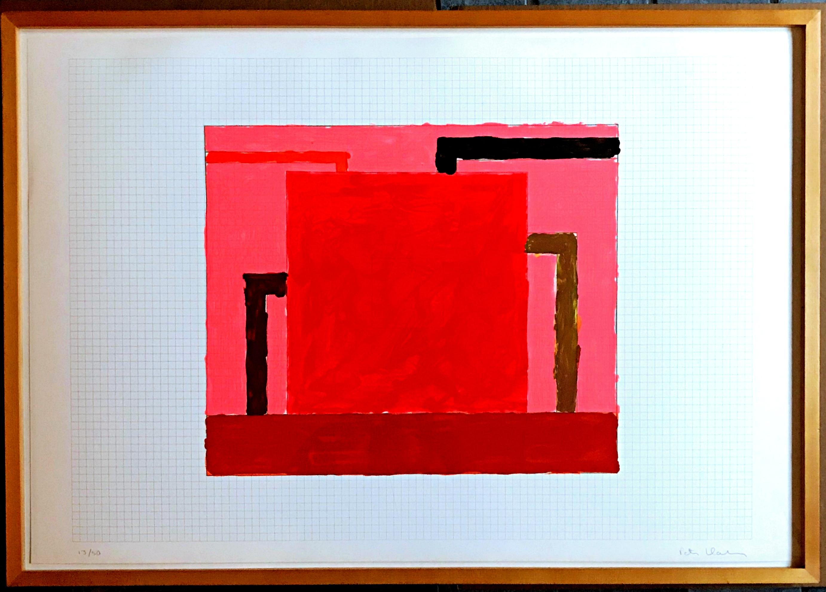 Peter Halley - CORE Geometric Abstraction Silkscreen, Lithograph Signed/N Framed