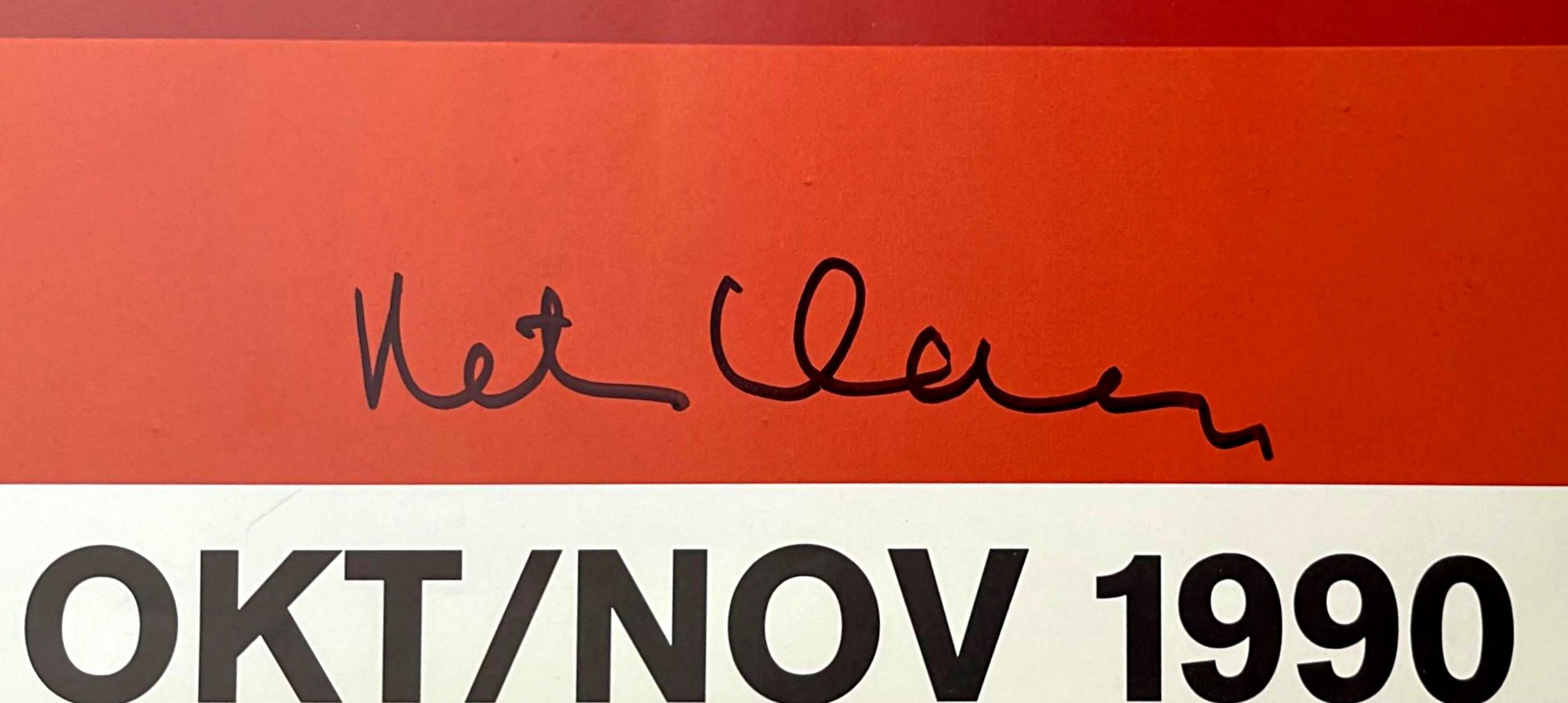 Peter Halley, Jablonka Galerie Köln rare abstract exhibition print (Hand Signed) For Sale 1