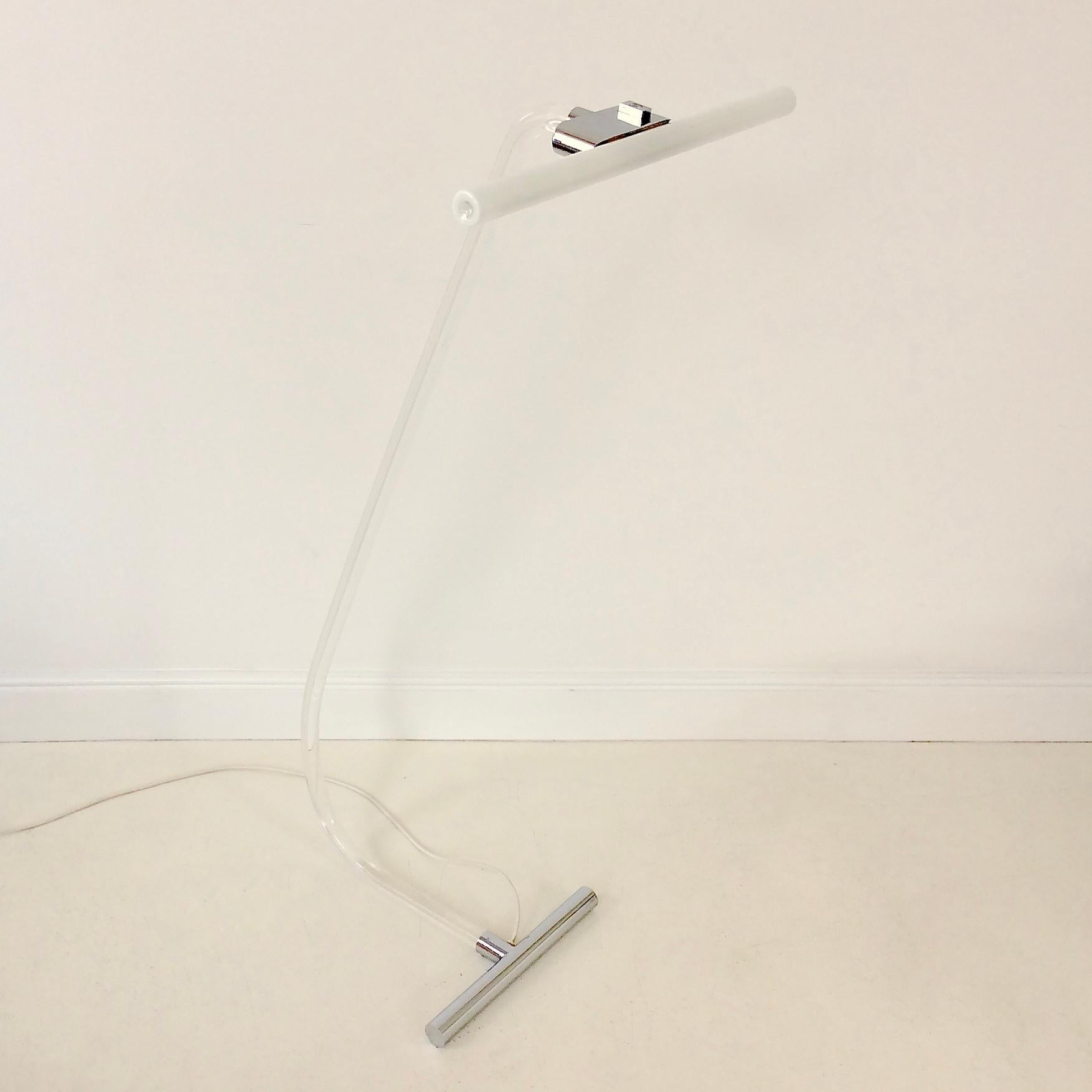 Late 20th Century Peter Hamburger Lucite Floor Lamp for Knoll, circa 1970 For Sale
