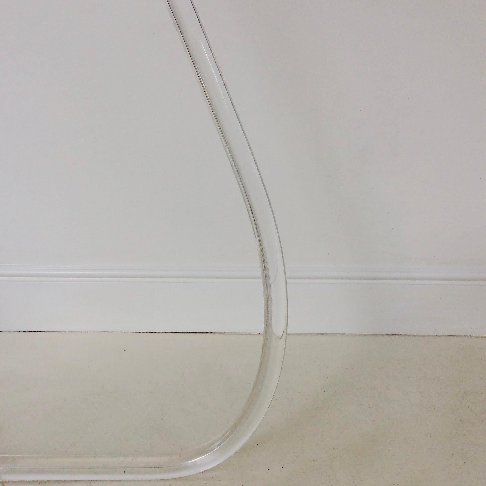 Chrome Peter Hamburger Lucite Floor Lamp for Knoll, circa 1970 For Sale
