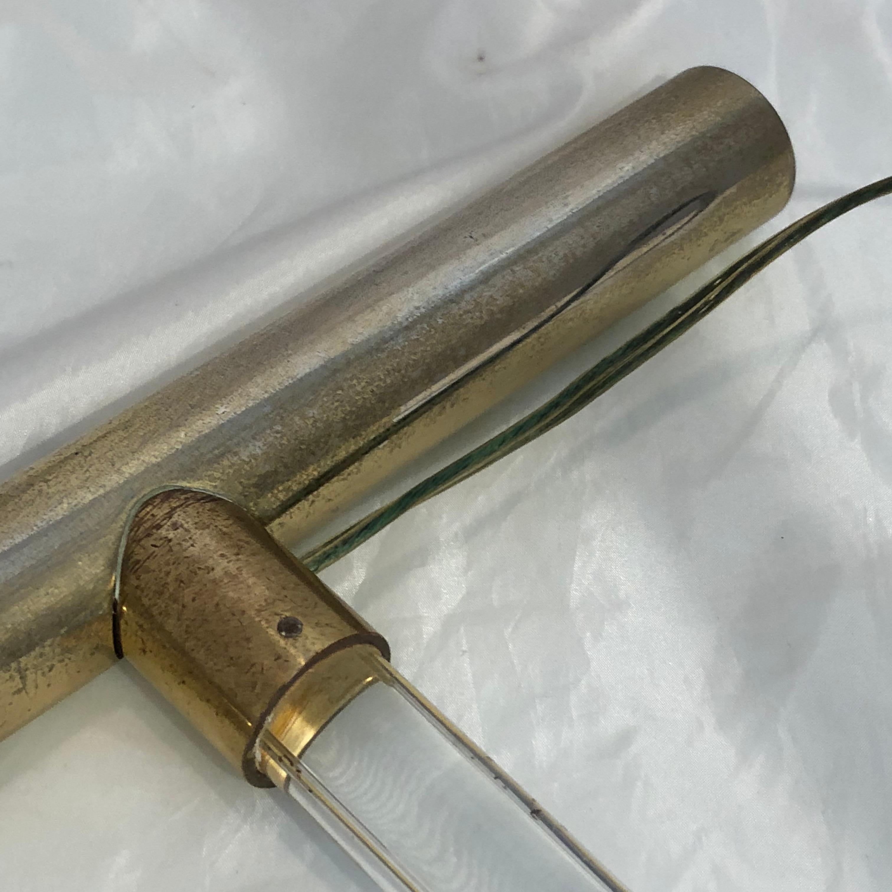 Peter Hamburger Crylicord Floor Lamp In Lucite And Brass 6