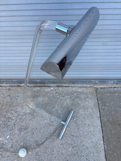 Lámpara de pie Peter Hamburger "Crylicord" Lucita y Cromo